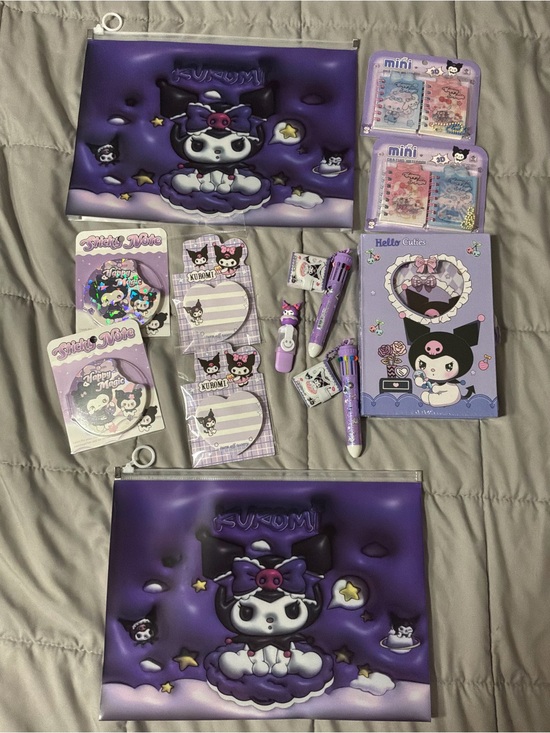 Sanrio Other - Sanrio Kuromi Purple Stationery Bundle 12 Items With Locket Journal